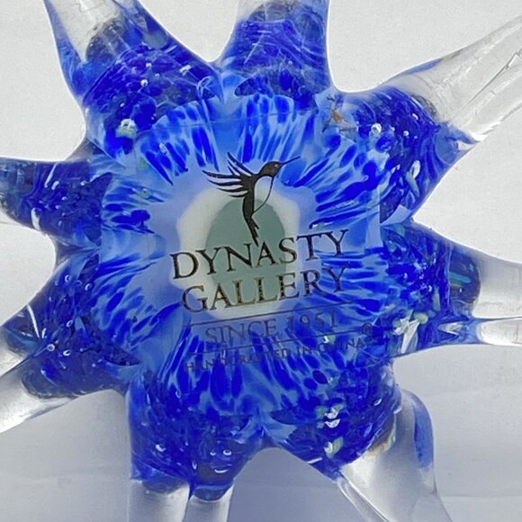 Dynasty Gallery Blue Art‎ Glass Octopus Glow in the Dark Paperweight Figurine - Picture 7 of 11